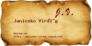 Janicsko Virág névjegykártya